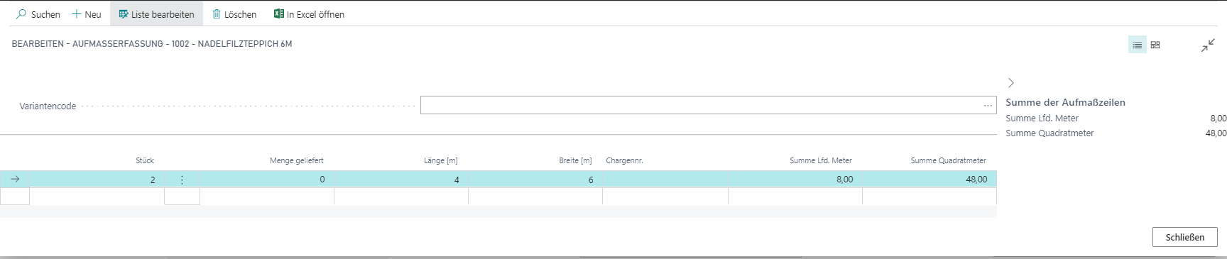 SalesLineQuantitySurveyEntry