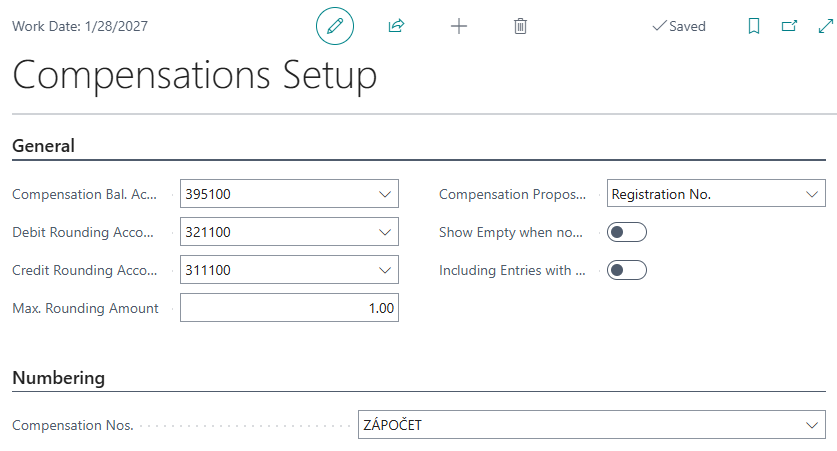 Compensation Setup