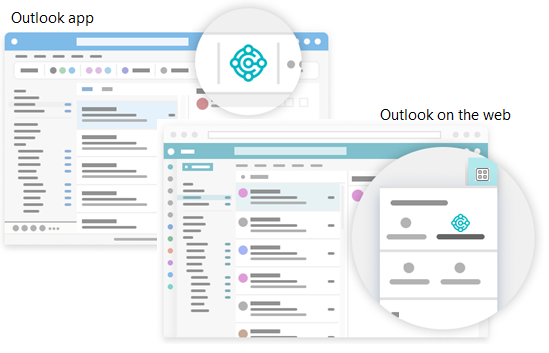 Zugriff auf Business Central-Add-Ins in Outlook.