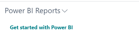 Power BI-Teil in Business Central.